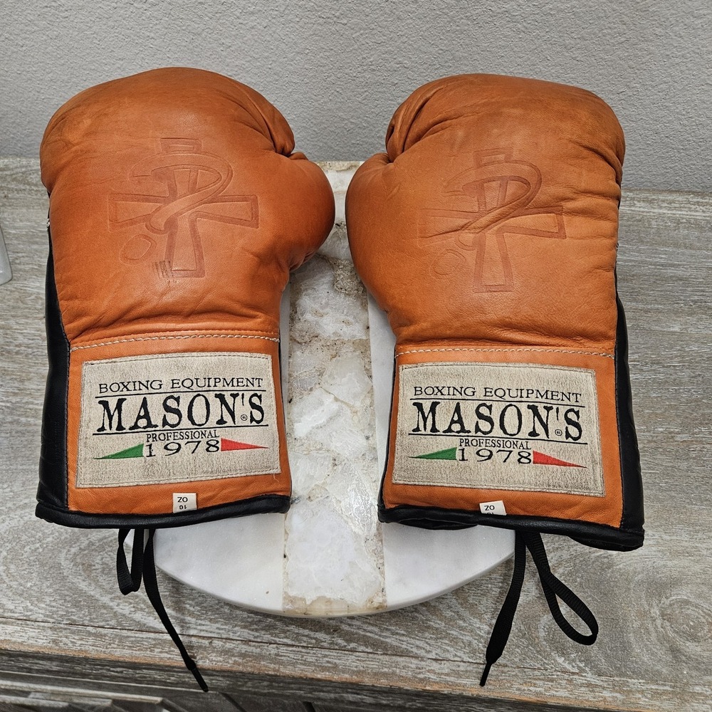 Vintage Mason's Professional 1978 Boxing Gloves 10 Oz Made In Italy